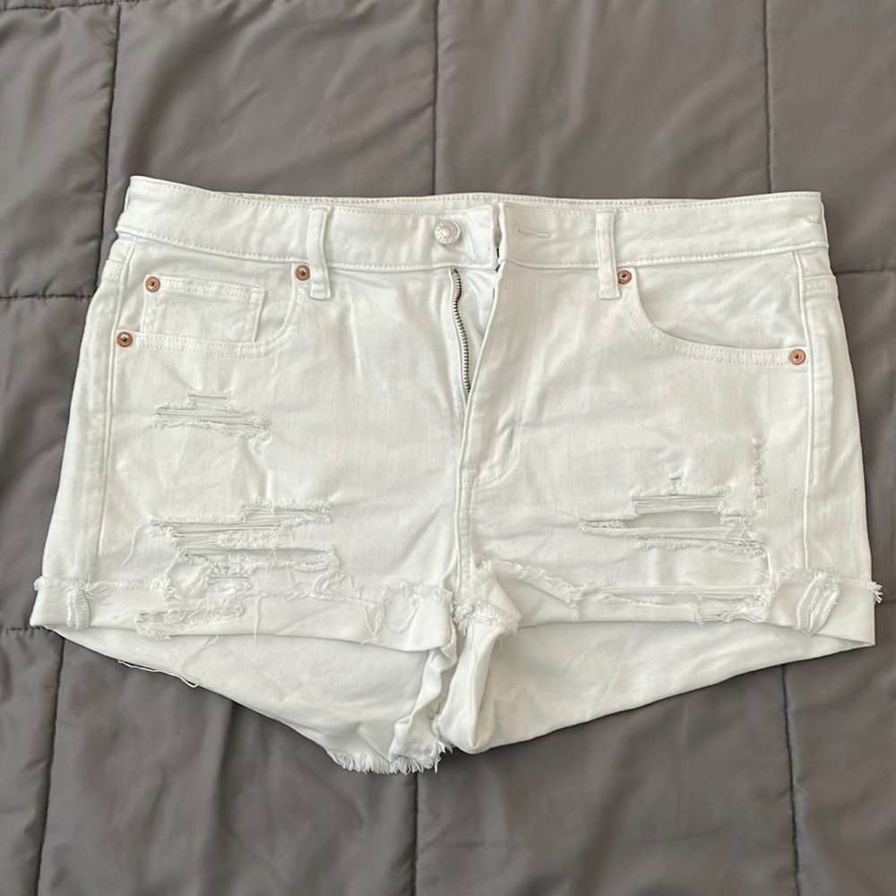 American Eagle Distressed Stretch Jean Shorts